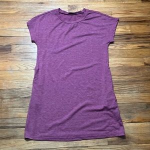 Purple maroon tee shirt dress with pockets